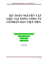 Kế toán nguyên vật liệu tại công ty cổ phần may Việt tiến