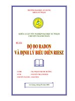 Độ đo Radon và định lí biểu diễn Riesz