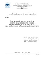 ỨNG DỤNG LÝ THUYẾT HỆ THỐNG TRONG QUẢN TRỊ DOANH NGHIỆP