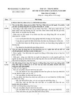 ĐÁP ÁN - THANG ĐIỂM ĐỀ THI TUYỂN SINH CAO ĐẲNG NĂM 2009