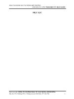 ĐÁNH GIÁ TÁC ĐỘNG MÔI TRƯỜNG CHỦ ĐẦU TƯ: CTY TNHH ĐIỆN TỬ HOÀN KIẾM