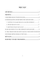 THỰC TRẠNG NUÔI CON NUÔI VÀ QUẢN LÝ NHÀ NƯỚC VỀ NUÔI CON NUÔI