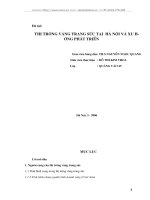 thị trường vàng trang sức tại Hà Nội và xu hướng phát triển