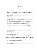 323 Một số giải pháp để nâng cao năng suất lao động nông nghiệp Xã Đông Thành huyện Ninh Minh Tỉnh Vĩnh Long