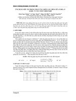 ứng dụng siêu âm trong phản ứng ghép cặp chéo giữa TOSILAT ALKIL và tác chất GRIGNARD