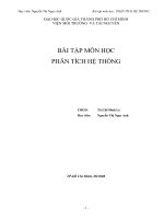 bài tập môn phân tích hệ thống