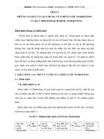 CHIẾN LƯỢC MARKETING VÀ QUÁ TRÌNH HOẠCH ĐỊNH  MARKETING