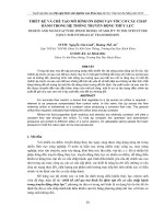 thiết kế và chế tạo mô hình ổn định vận tốc cơ cấu chấp hành trong truyền động thủy lực