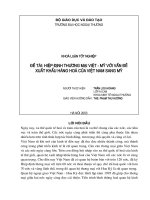 Hiệp định Việt Mỹ ảnh hưởng tới xuất khẩu Việt Nam