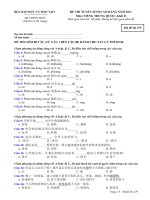 ĐỀ THI TUYỂN SINH CAO ĐẲNG NĂM 2011