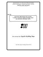 GIÁO DỤC BIỆN PHÁP GIỮ VỆ SINH  VÀ RÈN LUYỆN SỨC KHỎE CHO HỌC SINH  QUA BỘ MÔN SINH HỌC LỚP 8