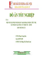 Một số giải pháp nhằm đẩy mạnh hoạt động tiêu thụ sản phẩm tại Công ty TNHH TM - XDTH Kim Thành Lưu