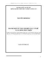 Doanh nhân nữ ở Hà Nội hiện nay, vấn đề và xu hướng phát triển