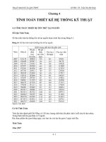 TÍNH TOÁN THIẾT KẾ HỆ THỐNG KỸ THUẬT