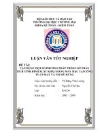 VẬN DỤNG MỘT SỐ PHƯƠNG PHÁP THỐNG KÊ PHÂN TÍCH TÌNH HÌNH XUẤT KHẨU HÀNG MAY MẶC TẠI CÔNG TY CP MAY VÀ TM MỸ HƯNG