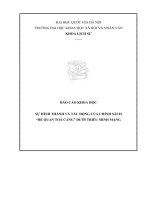 SỰ HÌNH THÀNH VÀ TÁC ĐỘNG CỦA CHÍNH SÁCH  “BẾ QUAN TOẢ CẢNG” DƯỚI TRIỀU MINH MẠNG