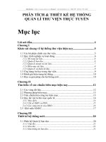 PHÂN TÍCH & THIẾT KẾ HỆ THỐNG QUẢN LÍ THƯ VIỆN TRỰC TUYẾN