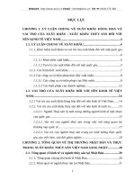 LÝ LUẬN CHUNG VỀ XUẤT KHẨU HÀNG HOÁ VÀ VAI TRÒ CỦA XUẤT KHẨU , XUẤT KHẨU THỦY SẢN ĐỐI VỚI NỀN KINH TẾ VIỆT NAM