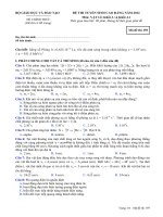 ĐỀ THI TUYỂN SINH CAO ĐẲNG NĂM 2012