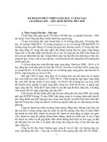 KẾ HOẠCH PHÁT TRIỂN GIÁO DỤC VÀ ĐÀO TẠO GIAI ĐOẠN 2011 – 2015, ĐỊNH HƯỚNG ĐẾN 2020