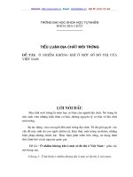 Ô nhiễm môi trường không khí ở một số đô thị của Việt Nam