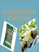Công nghệ sản xuất Snack từ bắp