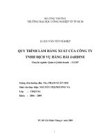 QUY TRÌNH LÀM HÀNG XUẤT CỦA CÔNG TY TNHH DỊCH VỤ HÀNG HẢI JARDINE