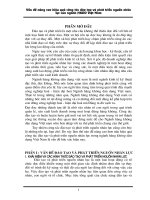 584 Vấn đề nâng cao hiệu quả công tác đào tạo & phát triển nguồn nhân lực của ngành hàng không dân dụng Việt Nam