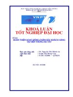 hoạt động chăm sóc khách hàng tại viễn thông Hà Tây