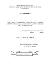 316 Gia giải pháp chuyển đổi mô hình tổng Công ty sang mô hình Công ty mẹ - Công ty con tại tổng Công ty thương mại Sài Gòn