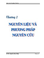 nguyên liệu gạo và phương pháp nghiên cứu