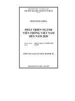 Giải pháp góp phần phát triển ngành viễn thông Việt Nam  đến năm 2020