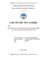 PHÁT TRIỂN VẬN TẢI HÀNG HOÁ BẰNG ĐƯỜNG HÀNG KHÔNG CỦA TỔNG CÔNG TY HÀNG KHÔNG VIỆT NAM
