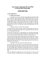 Thực trạng và biện pháp đổi mới PPDH  ở trường CĐSP Quảng Ngãin