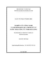 NGHIÊN CỨU CÔNG NGHỆ  VÀ MÔ HÌNH HOÁ QUÁ TRÌNH XỬ LÝ  NƯỚC THẢI CÔNG TY TNHH HẢI LONG