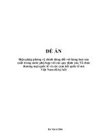 biện pháp phòng vệ chính đáng đối với hàng hóa sản xuất trong nước