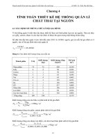 TÍNH TOÁN THIẾT KẾ HỆ THỐNG QUẢN LÍ CHẤT THẢI TẠI NGUỒN