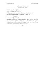 Đề kiểm tra môn toán khối 12