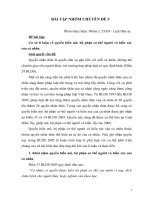 Cơ sở lí luận về quyền hiến mô, bộ phận cơ thể người và hiến xác của cá nhân.