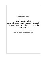 TÍNH NHÂN VĂN QUA HÌNH TƯỢNG NGƯỜI PHỤ NỮ TRONG TIỂU THUYẾT TỰ LỰC VĂN ĐOÀN