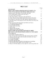 Hoàn thiện khả năng cạnh tranh trong lĩnh vực xuất khẩu của Công ty Da giầy Hà Nội