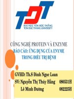 CÔNG NGHỆ PROTEIN VÀ ENZYME
