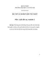 Xây dựng một tình huống liên quan đến việc hoãn thực hiện nghĩa vụ dân sự, để qua đó phân tích làm rõ các quyền và nghĩa vụ của các bên theo dữ kiện trong tình huống được xây dựng