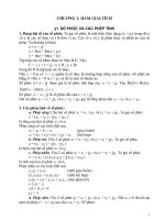 CHƯƠNG 1: HÀM GIẢI TÍCH