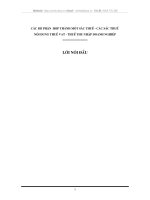 CÁC BỘ PHẬN  HỢP THÀNH MỘT SẮC THUẾ - CÁC SẮC THUẾ   NỘI DUNG THUẾ VAT - THUẾ THU NHẬP DOANH NGHIỆP