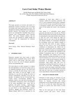 low-cost solar water heater