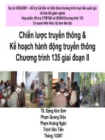 chiến lược truyền thông và kế hoạch hành động truyền thông chương trình 135 giai đoạn II