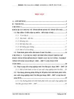 Vận dụng một số phương pháp thống kê phân tích tình hình phát triển sản xuất công nghiệp tỉnh Yên Bái giai đoạn 2003 – 2007 và dự báo cho năm 2010