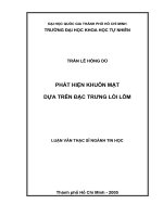 PHÁT HIỆN KHUÔN MẶT DỰA TRÊN ĐẶC TRƯNG LỒI LÕM