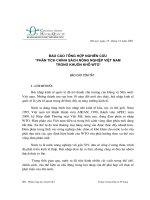 phân tích chính sách nông nghiệp Việt Nam trong khuôn khổ WTO